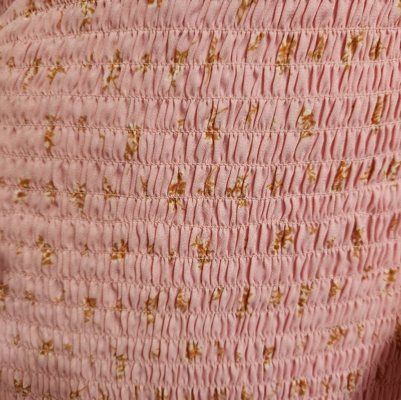 Row A spaghetti strap printed ruffle smocked mini dress size small - Picture 14 of 15